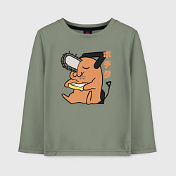 Лонгслив хлопковый детский Милый Почита, цвет: авокадо