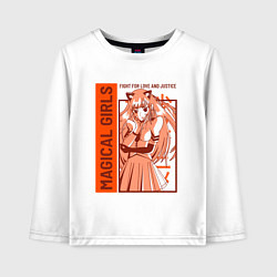 Лонгслив хлопковый детский Fight for love and justice, цвет: белый