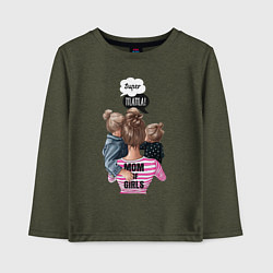 Детский лонгслив Super Mama!