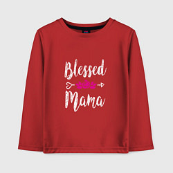 Лонгслив хлопковый детский Благословенная мама, цвет: красный