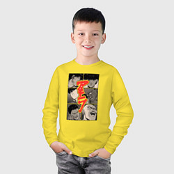 Лонгслив хлопковый детский Akira Minasai dark, цвет: желтый — фото 2