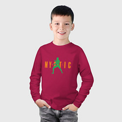 Лонгслив хлопковый детский Mac Mystic, цвет: маджента — фото 2