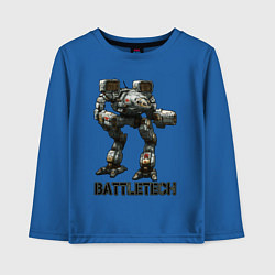 Лонгслив хлопковый детский Battletech - 16 bit, цвет: синий