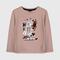 Лонгслив хлопковый детский Персонажи баскетбол Куроко, цвет: пыльно-розовый