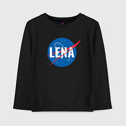 Лонгслив хлопковый детский Лена в стиле NASA, цвет: черный