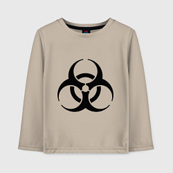 Лонгслив хлопковый детский Biological hazard, цвет: миндальный