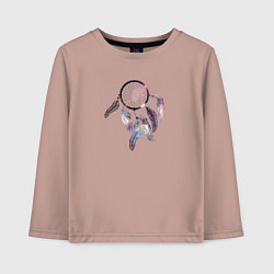Лонгслив хлопковый детский Мистический ловец снов, цвет: пыльно-розовый