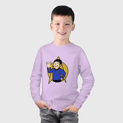 Лонгслив хлопковый детский Spoke - vault boy, цвет: лаванда — фото 2