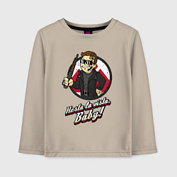 Лонгслив хлопковый детский Vault boy - terminator, цвет: миндальный