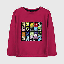 Лонгслив хлопковый детский All happy three friends, цвет: маджента