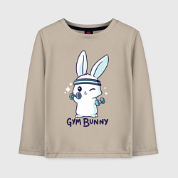 Лонгслив хлопковый детский Gym bunny, цвет: миндальный