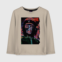 Лонгслив хлопковый детский Эрнесто Че Гевара - cool dude, цвет: миндальный
