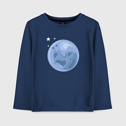 Лонгслив хлопковый детский Нептун, цвет: тёмно-синий
