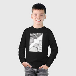 Лонгслив хлопковый детский Небоскребы Нью-Йорка, цвет: черный — фото 2