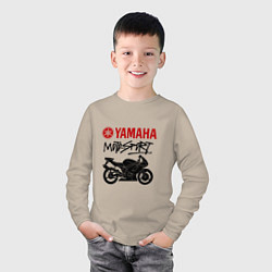 Лонгслив хлопковый детский Yamaha - motorsport, цвет: миндальный — фото 2