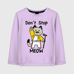 Лонгслив хлопковый детский Freddy MEOWcury, цвет: лаванда