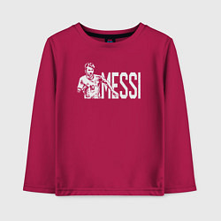 Лонгслив хлопковый детский Football Messi, цвет: маджента