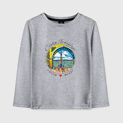 Лонгслив хлопковый детский Санкт-Петербург, Дворцовая площадь, цвет: меланж