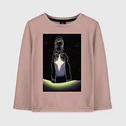 Лонгслив хлопковый детский Что же с ним?, цвет: пыльно-розовый