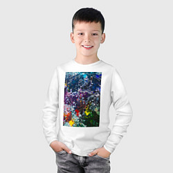 Лонгслив хлопковый детский Пиксель мод, цвет: белый — фото 2