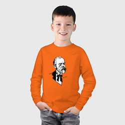Лонгслив хлопковый детский Антонин Дворжак, цвет: оранжевый — фото 2
