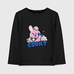 Лонгслив хлопковый детский Cooky BT21 Jungkook, цвет: черный