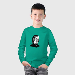 Лонгслив хлопковый детский Роберт Шуман, цвет: зеленый — фото 2