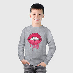 Лонгслив хлопковый детский Sweet Lips, цвет: меланж — фото 2