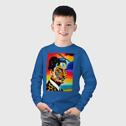 Лонгслив хлопковый детский Salvador Dali: Art, цвет: синий — фото 2