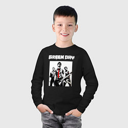 Лонгслив хлопковый детский Greed Day rock, цвет: черный — фото 2