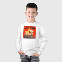 Лонгслив хлопковый детский Ленин - мы можем, цвет: белый — фото 2