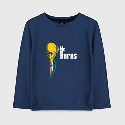 Лонгслив хлопковый детский Мистер Бёрнс, цвет: тёмно-синий
