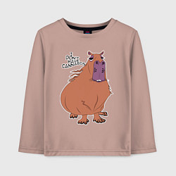 Лонгслив хлопковый детский I dont have cannabis, цвет: пыльно-розовый