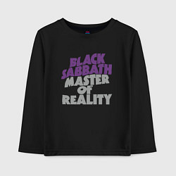 Лонгслив хлопковый детский Black Sabbath Master of Reality, цвет: черный