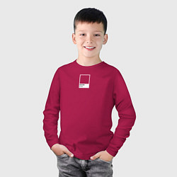 Лонгслив хлопковый детский Pantone Best Color, цвет: маджента — фото 2