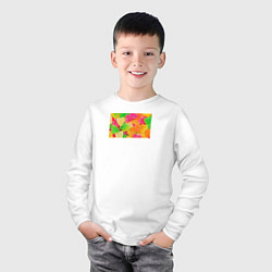 Лонгслив хлопковый детский Цветной мармелад, цвет: белый — фото 2
