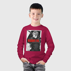 Лонгслив хлопковый детский Леон с базукой - Resident, цвет: маджента — фото 2