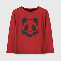 Лонгслив хлопковый детский Панда бамбуковый медведь, цвет: красный