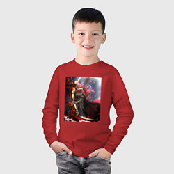 Лонгслив хлопковый детский Маления из Элден Ринг, цвет: красный — фото 2