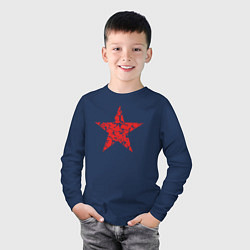 Лонгслив хлопковый детский Star USSR, цвет: тёмно-синий — фото 2
