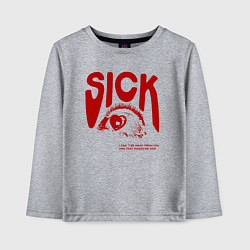 Детский лонгслив Sick i cant away from you red