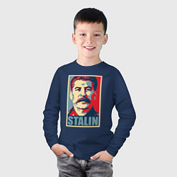 Лонгслив хлопковый детский Stalin USSR, цвет: тёмно-синий — фото 2