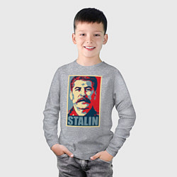 Лонгслив хлопковый детский Stalin USSR, цвет: меланж — фото 2