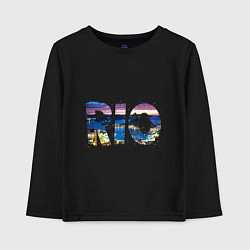 Лонгслив хлопковый детский Рио, цвет: черный
