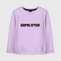 Лонгслив хлопковый детский Красно-зеленый гейм овер, цвет: лаванда
