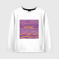 Лонгслив хлопковый детский Сиреневое море, цвет: белый