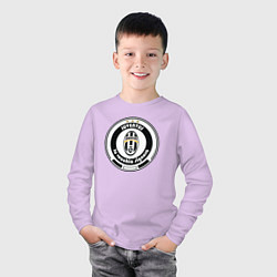 Лонгслив хлопковый детский Juventus club, цвет: лаванда — фото 2
