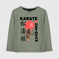 Лонгслив хлопковый детский Карате шотокан, цвет: авокадо