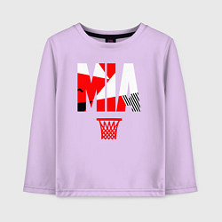 Лонгслив хлопковый детский Miami buckets, цвет: лаванда