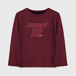 Лонгслив хлопковый детский Jimmy 22, цвет: меланж-бордовый